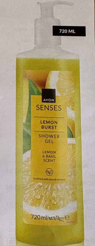 AVON senses LEMON BURST Duschgel Zitrone & Basilikum (NEU)